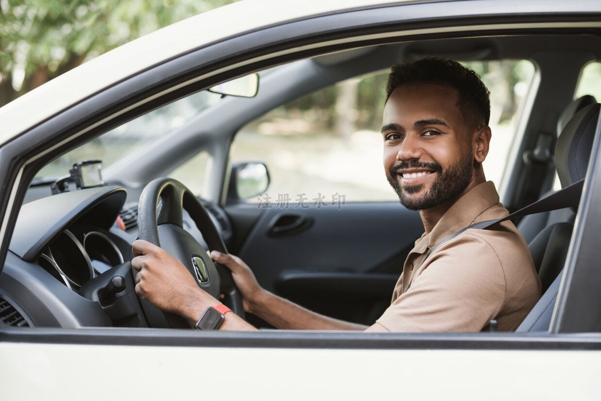 Male in drivers seat of car